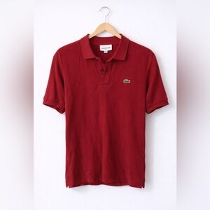 Lacoste Men's Polo in Rich Red - Slim fit - Medium